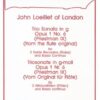 Trio Sonata in G minor, Op.1/6 (Priestman IX) from the Flute Original