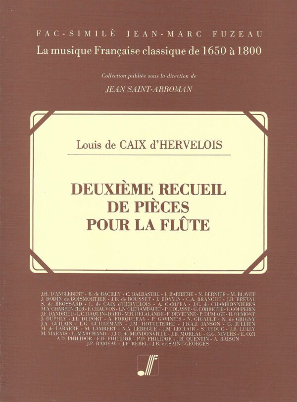 Second Book of Pieces for flute & bc (Paris, 1731)