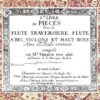1st Book of Pieces for flute (Paris, 1712)