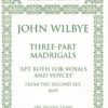 Three-Part Madrigals for voices & viols - score & parts