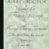 Sonata Metodiche, Op. 13 for violin or flute (Hamburg, c.1728)