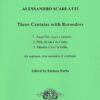 Three Cantatas with Recorders for soprano, 2 recorders & bc
