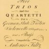 Five Trios, Op. 6 (1750) - cello part only - Facsimile Edition