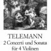 2 Concertos and a Sonata for 4 violins, TWV 40:201-203