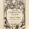 Six Trios Op. 1 (1741) for 3 cellos or 2 violins & cello, Vol. 3