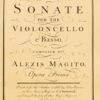 Six Sonatas, Op. 1 for cello & bc (c.1748) - Facsimile Edition