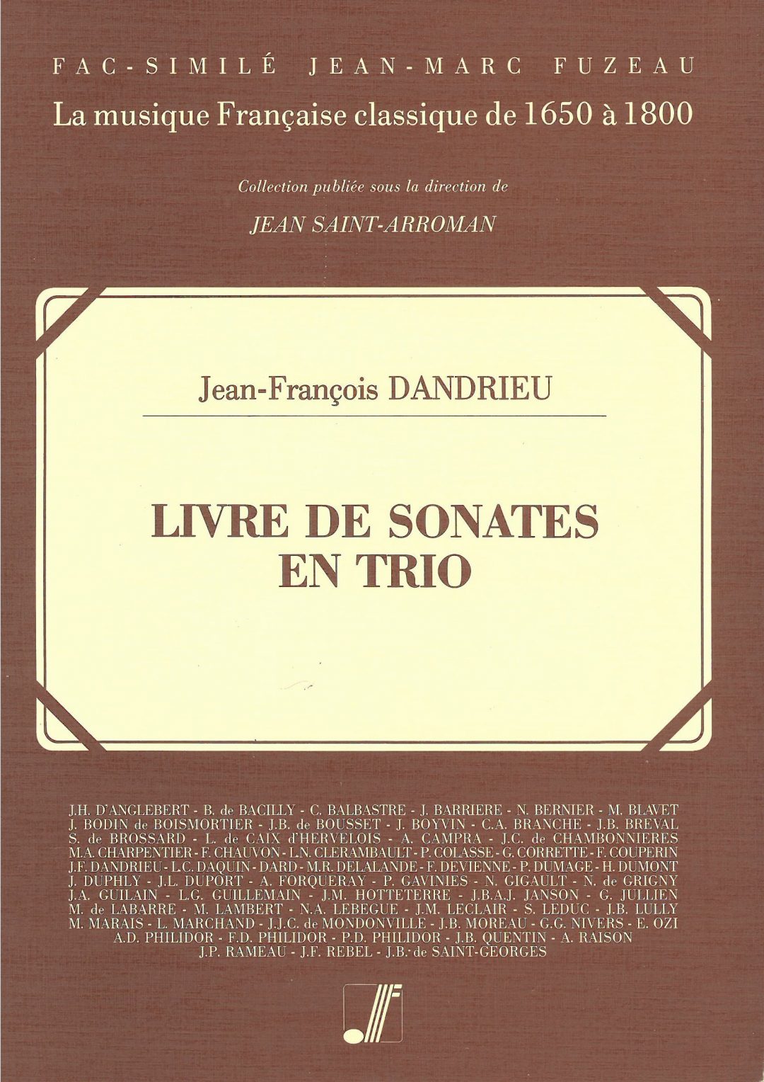 Livre de Sonates en Trio (1705) Jacks, Pipes & Hammers