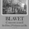 Concerto in A minor flute, 2 violins & bc - Score & String Parts