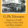 Six Quartets from the Quatrieme Livre de Quators, for flute, violin, viola & bc, No. 6 in D minor