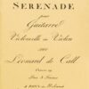 Serenade, Op. 99 for Cello or Violin with guitar - Facsimile Edition