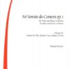 Sei Sonate da Camera op.1 for flute and bc.  Vol. 2, Sonate IV (D), Sonate V (g), Sonate VI (G)