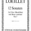 12 Sonatas for flute/recorder & bc, Op. 3, Vol. 4, 10-12
