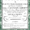 6 Sonatas, Op. 1 for flute & bc (Paris, c.1739)
