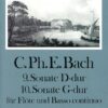 Sonatas for flute & bc, No. 9 in D major & No. 10 in G major, Wq.131-132