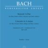 Concerto in A major after BWV 1055 for oboe d'amore, strings & bc - score