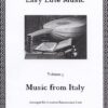 Easy Lute Music, Vol. 3 - Music from Italy Arranged for 6-course Renaissance Lute