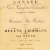 Sonata for cello and piano Op. 11 (1806) - Facsimile Edition