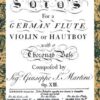 6 Solos, Op. 12 for a German flute & bc (London)