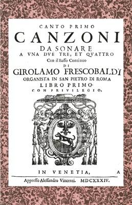 Canzoni da Sonare in 1-4 parts (Rome, 1628 & Venice, 1634)
