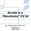 Sonata in E minor 'Stockholm' RV 50, for flute & bc
