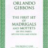 The First Set of Madrigals & Motets a5 - Score only