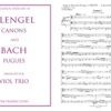 Klengel Canons & Bach Fugues for viol trio