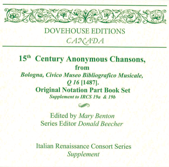 15th Century Anonymous Chansons from Bologna