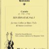 Ten Sonatas  for Two Cellos or Two Bass Viols and Basso, Volume 1