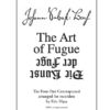The Art of Fugue – the four-part Contrapuncti (bass part)